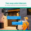1+1 WiFi IP kamera kül- és beltéri használatra 1080P felbontással, éjszakai látás móddal - fehér (KE24-337)