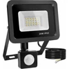 OUILA 20W LED reflektor mozgásérzékelővel IP65 vízálló kültéri világítás - fekete (KE22-707)