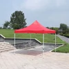 Összecsukható kerti pavilon 3x3m fehér fémvázzal - piros