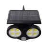 Napelemes és mozgásérzékelős kerti COB LED lámpa 64 leddel - fekete (LF-1906B)
