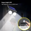 Napelemes és mozgásérzékelős kerti COB LED lámpa 64 leddel - fekete (LF-1906B)
