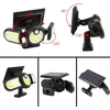 Kültéri indukciós napelemes COB LED fali lámpa PIR szenzorral - 140 LED - fekete (SH-1206BF)