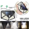SH-102 Napelemes kültéri fali SMD LED lámpa mozgásérzékelővel - fekete