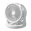 Hordozható asztali akkumulátoros ventilátor LED világítással 360° forgatható fejjel - Választható színben (00173)