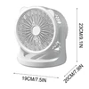 Hordozható asztali akkumulátoros ventilátor LED világítással 360° forgatható fejjel - Választható színben (00173)