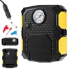 YY-3609 autós kompresszor 12V LED világítással 150PSI/10bar - fekete/sárga