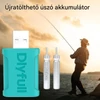 Dlyfull LIR425/CR425 akkumulátor töltő szett világító úszókhoz éjszakai horgászathoz (8028)