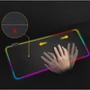 Egérpad RGB LED világítással, USB-vel - fekete (MS-249)
