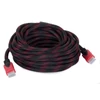HDMI kábel 10 méteres extra erős kivitel aranyozott csatlakozókkal 4K támogatással - fekete/piros (10m-hdm)