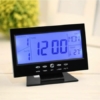 Kép 3/3 - Digitális óra LCD kijelzővel és hangvezérléssel, hőmérő funkcióval DS-8082 - Fekete