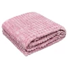 Bordázott, puha plüss takaró - korall (150x200 cm)