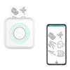 Hordozható mini nyomtató vezeték nélküli Bluetooth kapcsolattal - fehér (MS697)