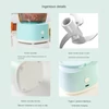 Többfunkciós mini konyhai robotgép akkumulátoros turmix/daráló/zöldség aprító - türkiz