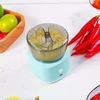 Többfunkciós mini konyhai robotgép akkumulátoros turmix/daráló/zöldség aprító - türkiz
