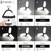 MX háromágú, összecsukható, szolár LED kempinglámpa 30W - fehér