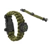 Paracord túlélő karkötő iránytűvel - zöld