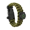 Paracord túlélő karkötő iránytűvel - zöld