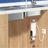 Digitális LCD átfolyós vízmelegítő 3500W hőmérséklet-szabályozással - fehér (RYK-006)
