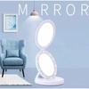 Kép 2/4 - Smink és kozmetikai tükör LED lámpával - 5x nagyítású-kerek