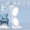 Kép 2/4 - Smink és kozmetikai tükör LED lámpával - 5x nagyítású-kerek