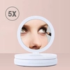Kép 3/4 - Smink és kozmetikai tükör LED lámpával - 5x nagyítású-kerek