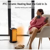 Hordozható elektromos hősugárzó ventilátorral 1200W PTC kerámia technológiával - fekete (CH23-299)
