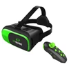 VR Case 3D VR szemüveg okostelefonokhoz aszférikus lencsékkel Bluetooth távirányítóval - fekete/zöld