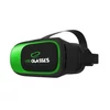 VR Case 3D VR szemüveg okostelefonokhoz aszférikus lencsékkel Bluetooth távirányítóval - fekete/zöld