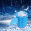 Ice Genie kétkamrás szilikon jégvödör és jégkocka készítő - kék