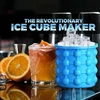 Ice Genie kétkamrás szilikon jégvödör és jégkocka készítő - kék