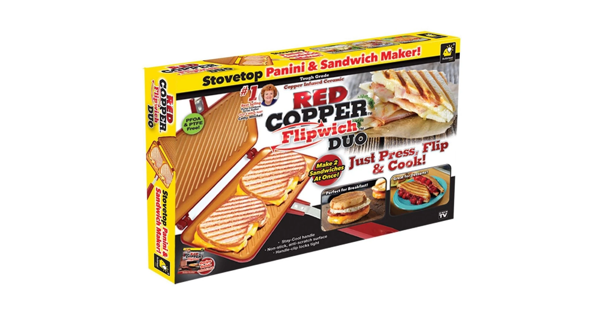 Red Copper Flipwich Duo Rézbevonatos kétoldalú minisütő