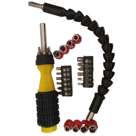 Jia Long flexibilis csavarhúzó készlet 28 részes - fekete/sárga (JL-1020)