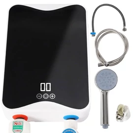 Falra szerelhető átfolyós villanybojler 5500W LCD érintőpanellel és zuhanyfejjel (RYK-002)