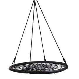 Fészekhinta 100 cm átmérővel 150 kg teherbírással - fekete (MS-517)