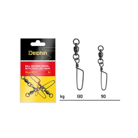 Delphin forgóval ellátott coastlock kapocs 90kg - 3 db (101003578)