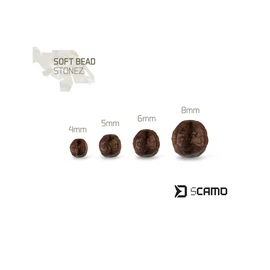 Delphin sCAMO STONEZ puha ütköző gyöngyök MIX méret 60 db - barna (101005887)