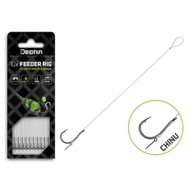 Delphin Fluoro Sting előkötött feeder szerelék 10 db 12 cm / 0,30 mm / Chinu #4 (101005842)