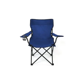 Összecsukható horgász és kempingszék pohártartóval - Királykék