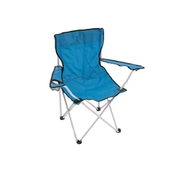 Összecsukható horgász és kempingszék pohártartóval - Világoskék