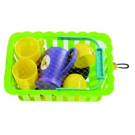 Edénykészlet kosárban teás szett 21 részes - többszínű (5006)