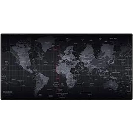 Nagyméretű egérpad világtérképpel 88x33 cm - fekete (MS-129)