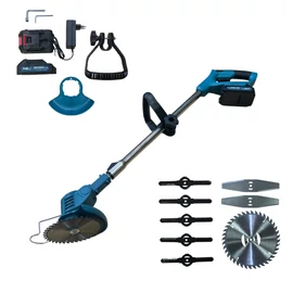 THO LUX akkumulátoros szegélynyíró 2 db 36 V akkumulátorral, teleszkopos nyéllel - kék (M-9008)