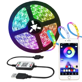 Telefonról vezérelhető bluetooth LED szalag - TV háttérvilágítás - Választható méretben
