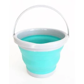 Összecsukható szilikon vödör 5 literes fogantyúval - vegyes színekben (AD8411)