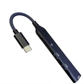 Extender SX-37 4 az 1-ben Type-C konverter USB 3.0 porttal - fekete