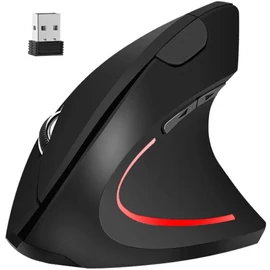 Izoxis vezeték nélküli függőleges egér 2.4GHz 6 gombos 1200 DPI - fekete (21799)