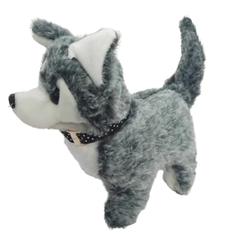 Interaktív sétáló husky plüsskutya puha borítással és ugatás funkcióval - Választható színben