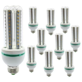 10 darab 12W LED kukorica izzó E27 foglalattal - hideg fehér