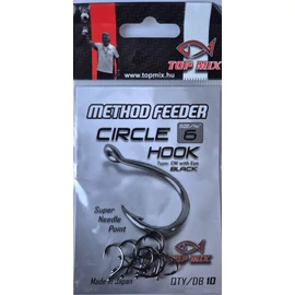 TOP MIX Method Feeder Carp Hook Micro Barbed pontyos horog - 6-os méret (TM890)