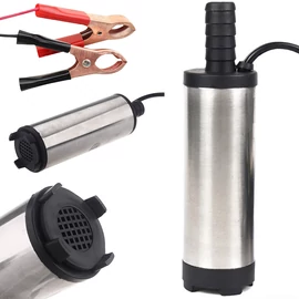 Mini merülő szivattyú 12V/24V DC dízelolaj és víz szivattyúzásához - ezüst (11136)